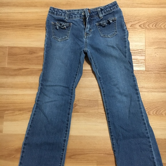 2 Pairs of Girls Size 8 Bootcut Jeans - Picture 1 of 7